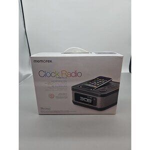 MEMOREX MINI ALARM CLOCK RADIO FOR IPOD & IPHONE NEW